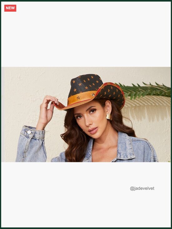 Patriotic Cowboy Hat with Shapable Brim for Women main image 3